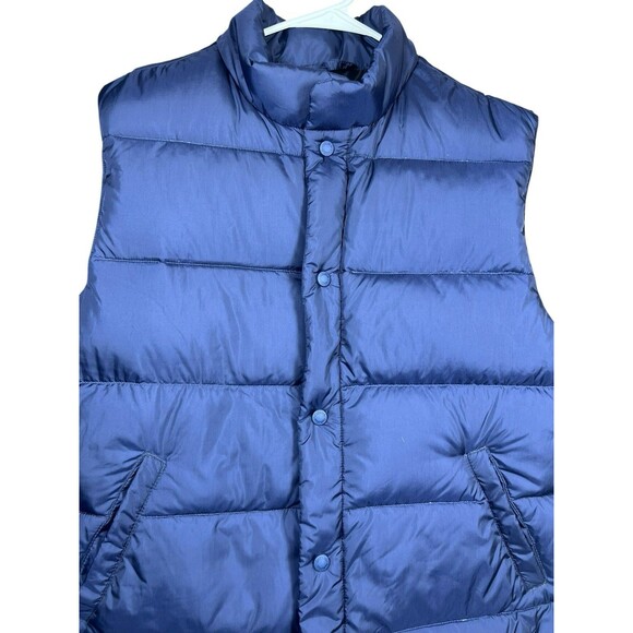 Cabela’s Premier Northern Goose Down Vest Blue Puffer Outdoor Gear Men’s Medium - Picture 2 of 9